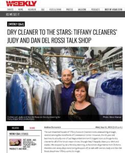 Dry Cleaner To The Stars - Las Vegas Weekly Press Mention